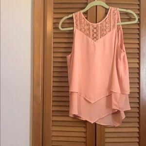 Pink illusion tank top